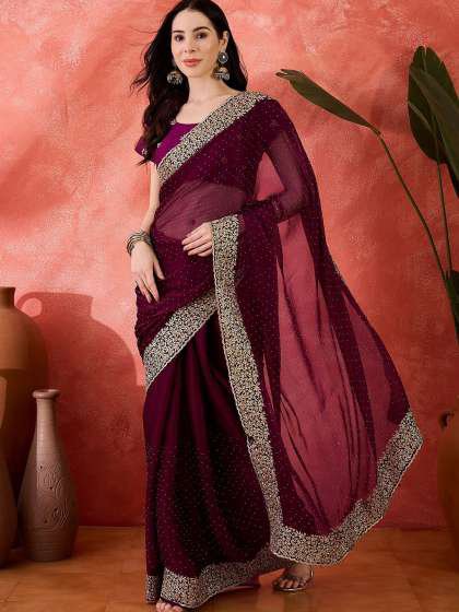Sharvani Shadow Maroon