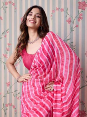 Shreya Satin Pink