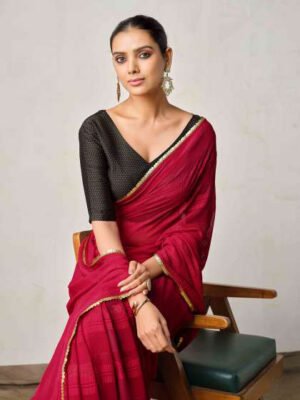 Mrinal Maroon Silk